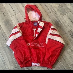 Vintage Utah Starter Jacket Red XL 1990s